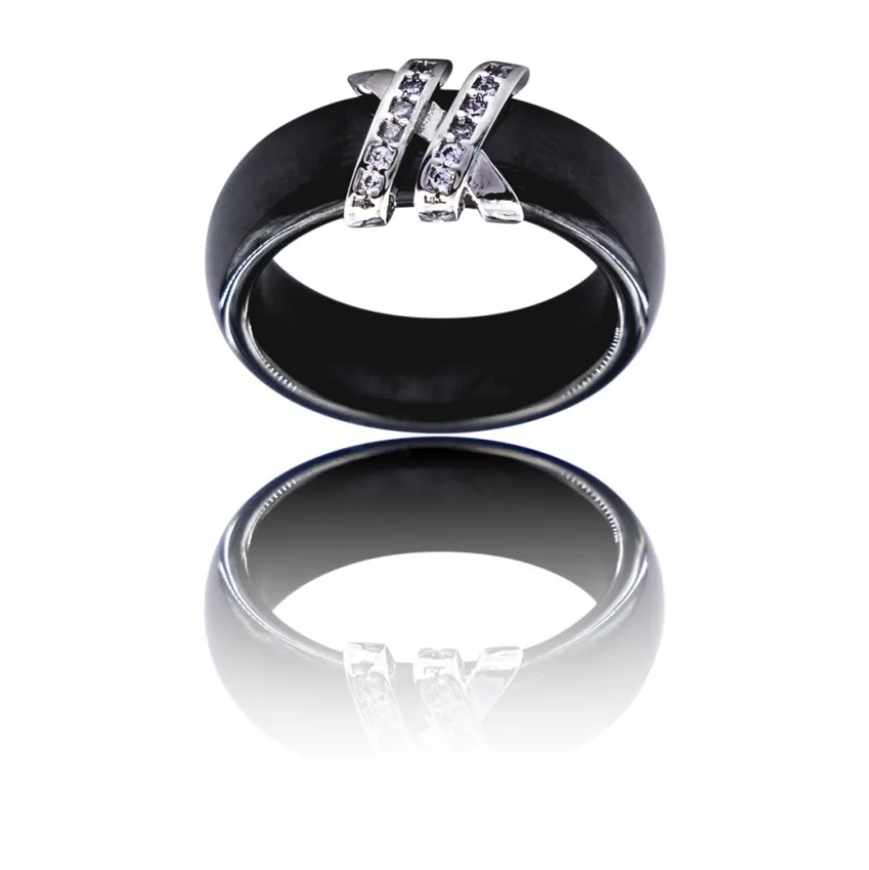 Votre Coffret Bague Femme Céramique Ornée Zirconium