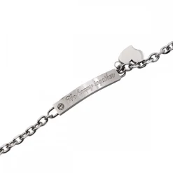 votre Gourmette Bracelet Acier Coeur Femme