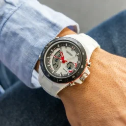 Votre Montre Homme Plastique Blanc Double-Affichage CHTIME